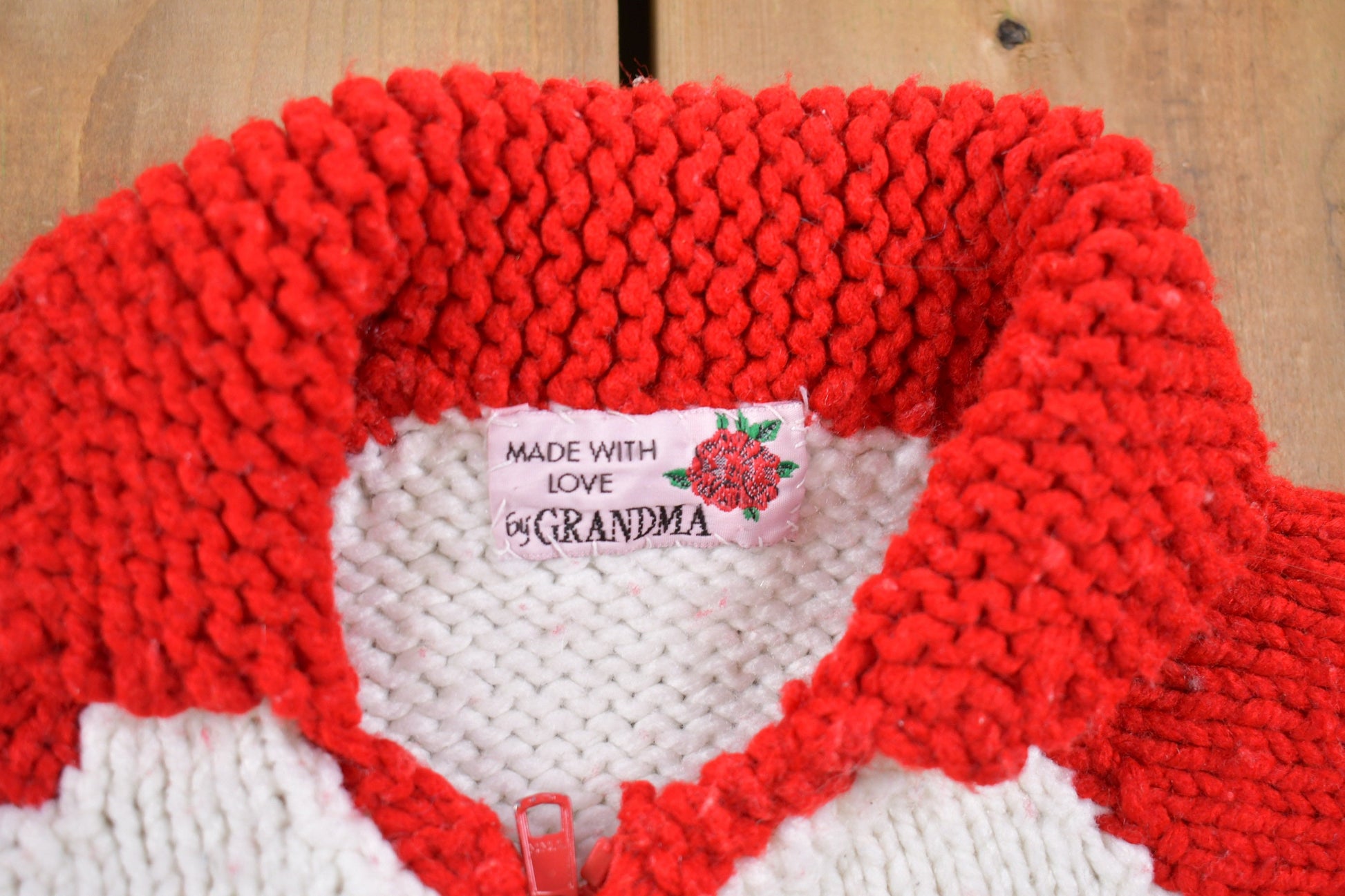 Vintage 1970s Kids Hockey Graphic Knitted Curling Sweater  Vintage 70s Crewneck  Pattern Sweater  Hand Knit  Pullover Sweatshirt