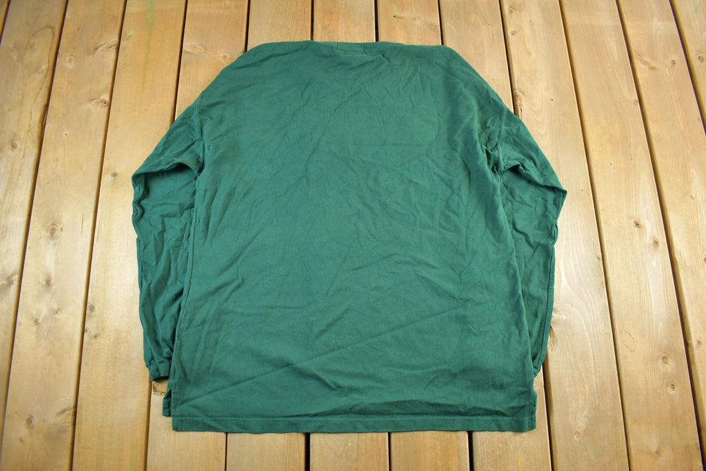 Vintage 1990s Eddie Bauer Ebtek Long Sleeve T-Shirt Men's XL  Outdoors Crew Neck  Made in Canada  90s Hiking Wear