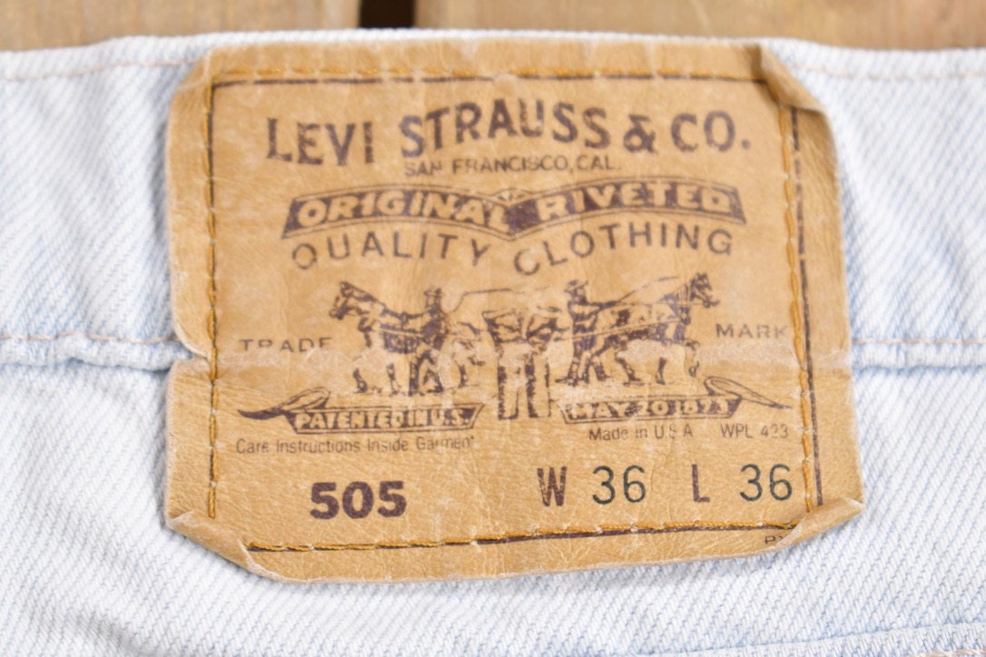 Vintage 1980s Levi's 505 Orange Tab Jean Shorts Size 34 x 10