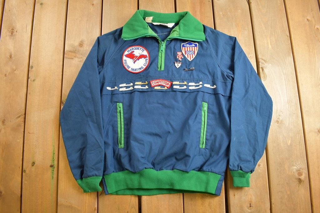 Vintage 1980s All Over Patch Woolrich Quarter Zip Jacket