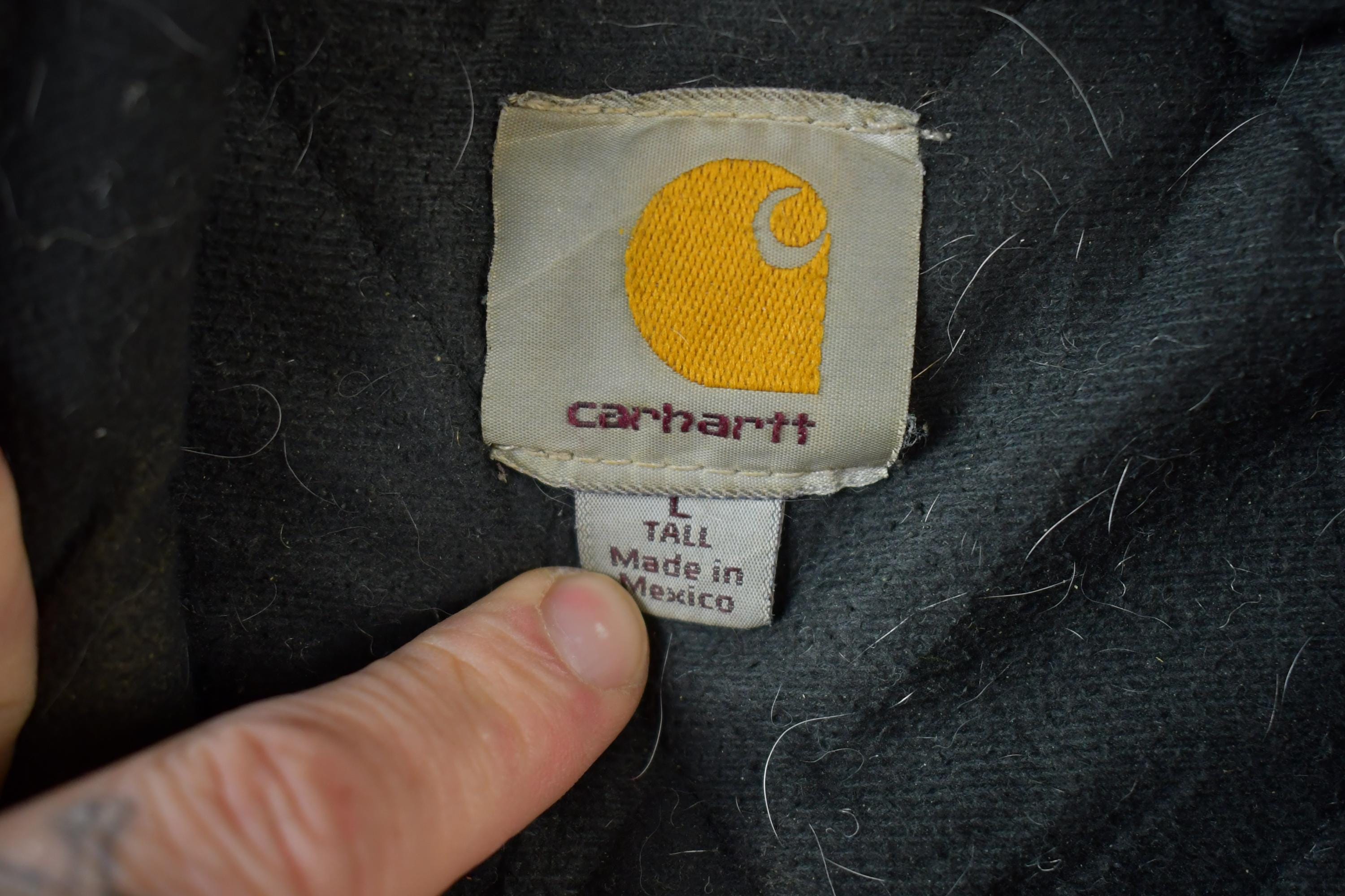 Vintage 1990s Distressed Carhartt Blanket Lined Hooded Jacket