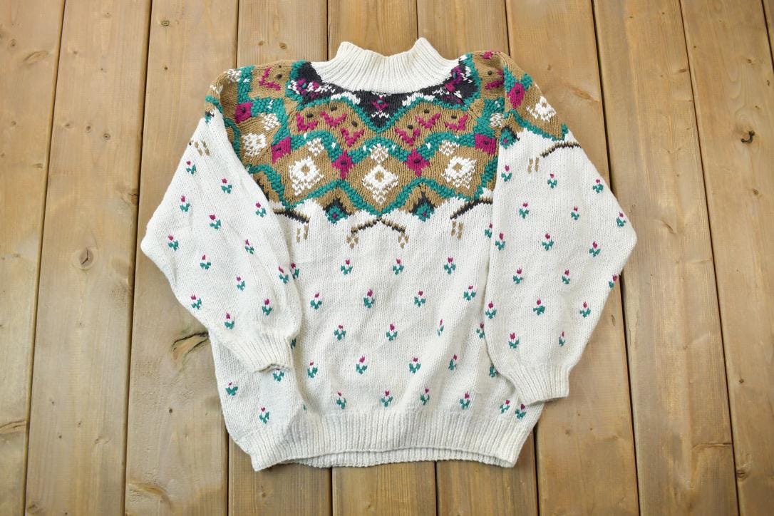 Vintage 1990s Bad For The Good Times Knit Crewneck Christmas Sweater /