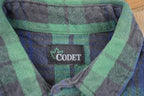 Vintage 1990s Codet Plaid Button Up Board Shirt