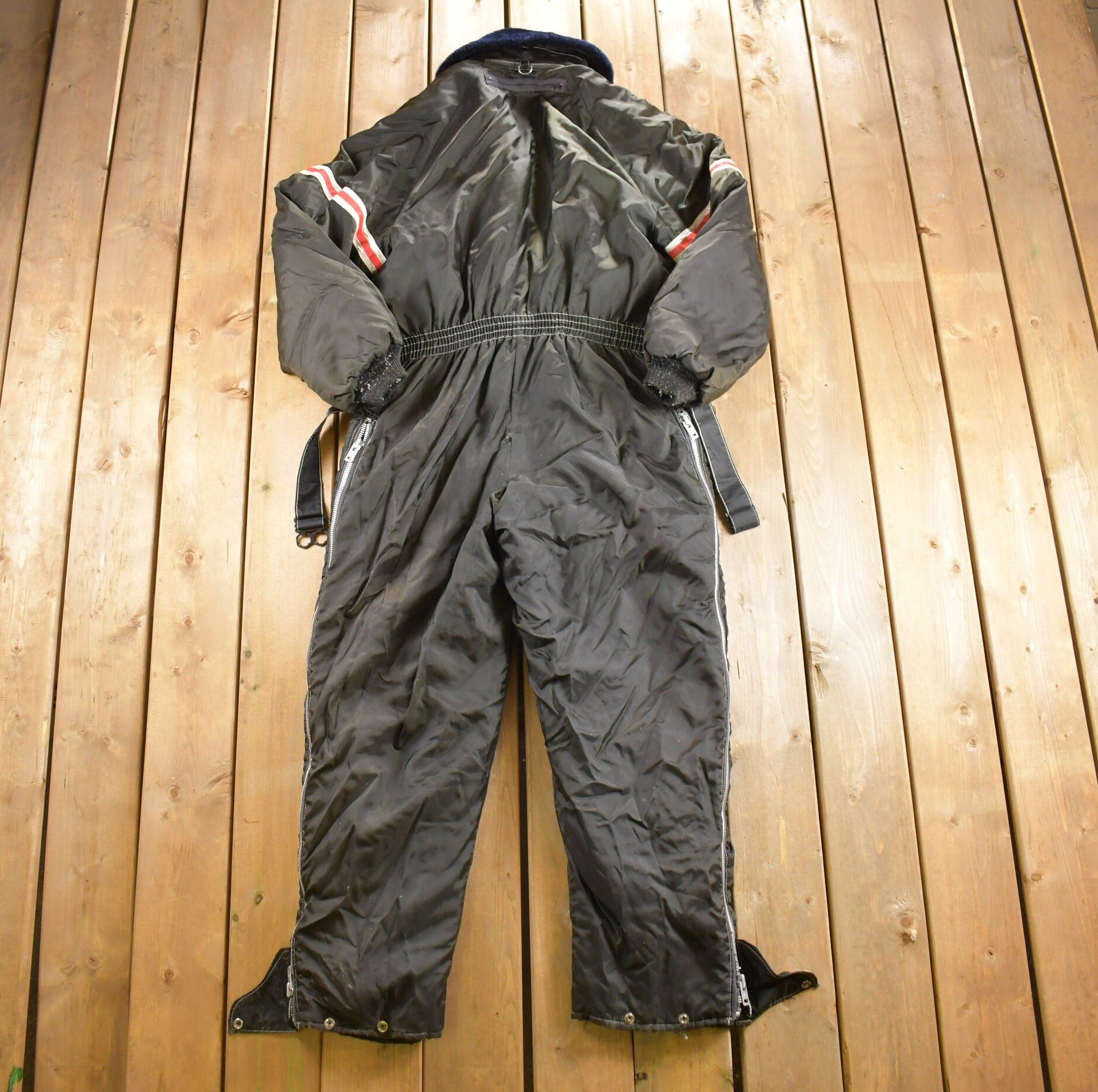 Vintage 1980s Stearns Insulated Jumpsuit / Vintage Coveralls / Workwear / Distressed Workwear / One Piece Work Suit / Made In USA