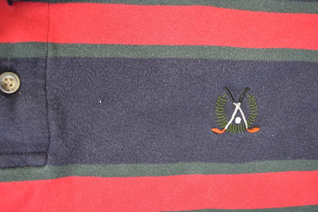 Vintage 1990s HC Golfing Embroidered Button Up Polo Shirt Men's M