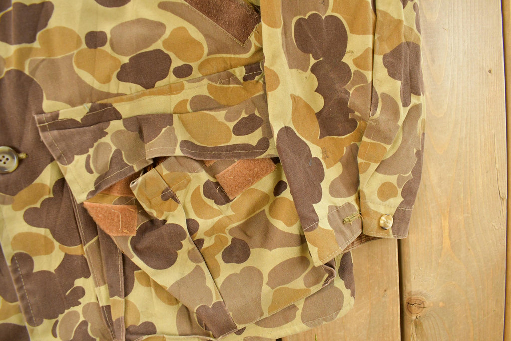 Vintage 1980s Game Winner Duck Camouflage Canvas Hunting Jacket Men's Medium