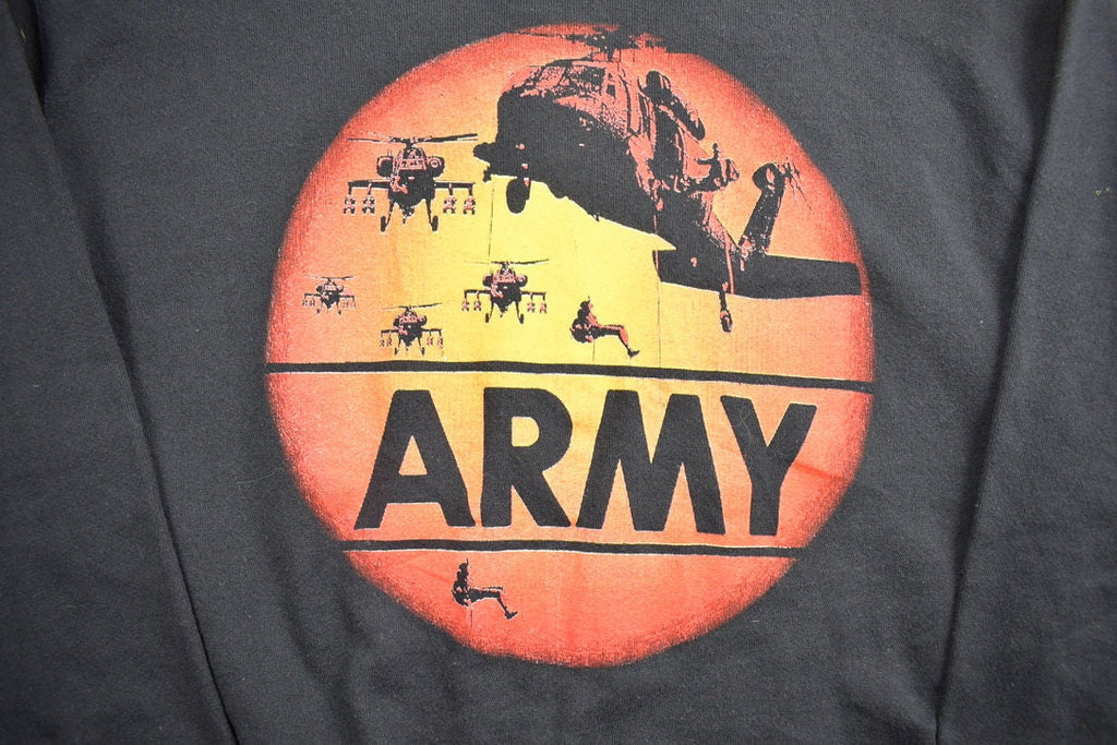 Vintage 1990s Army Helicopter Graphic Crewneck Sweatshirt