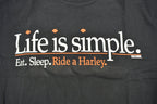 Vintage 1990s Harley Davidson "Life Is Simple Ride A Harley" Niagara Falls T-Shirt