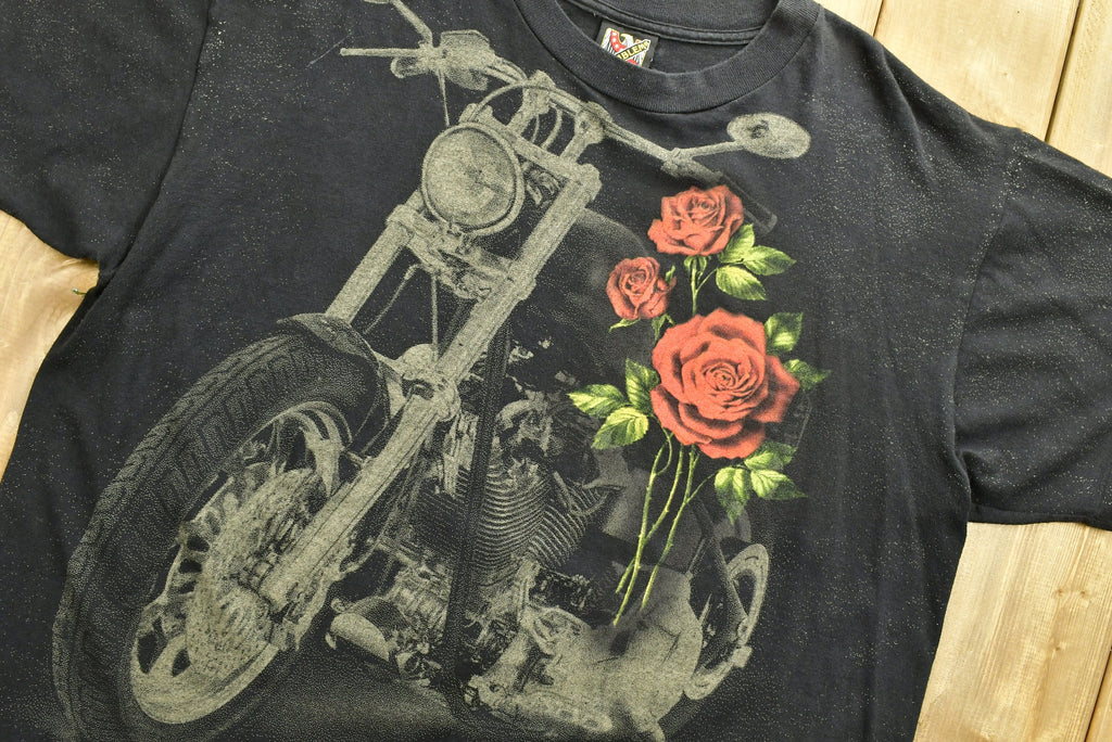 Vintage 90's Harley Davidson Motorcycles 3D Emblem Eye Of The Eagle Specialties T-Shirt
