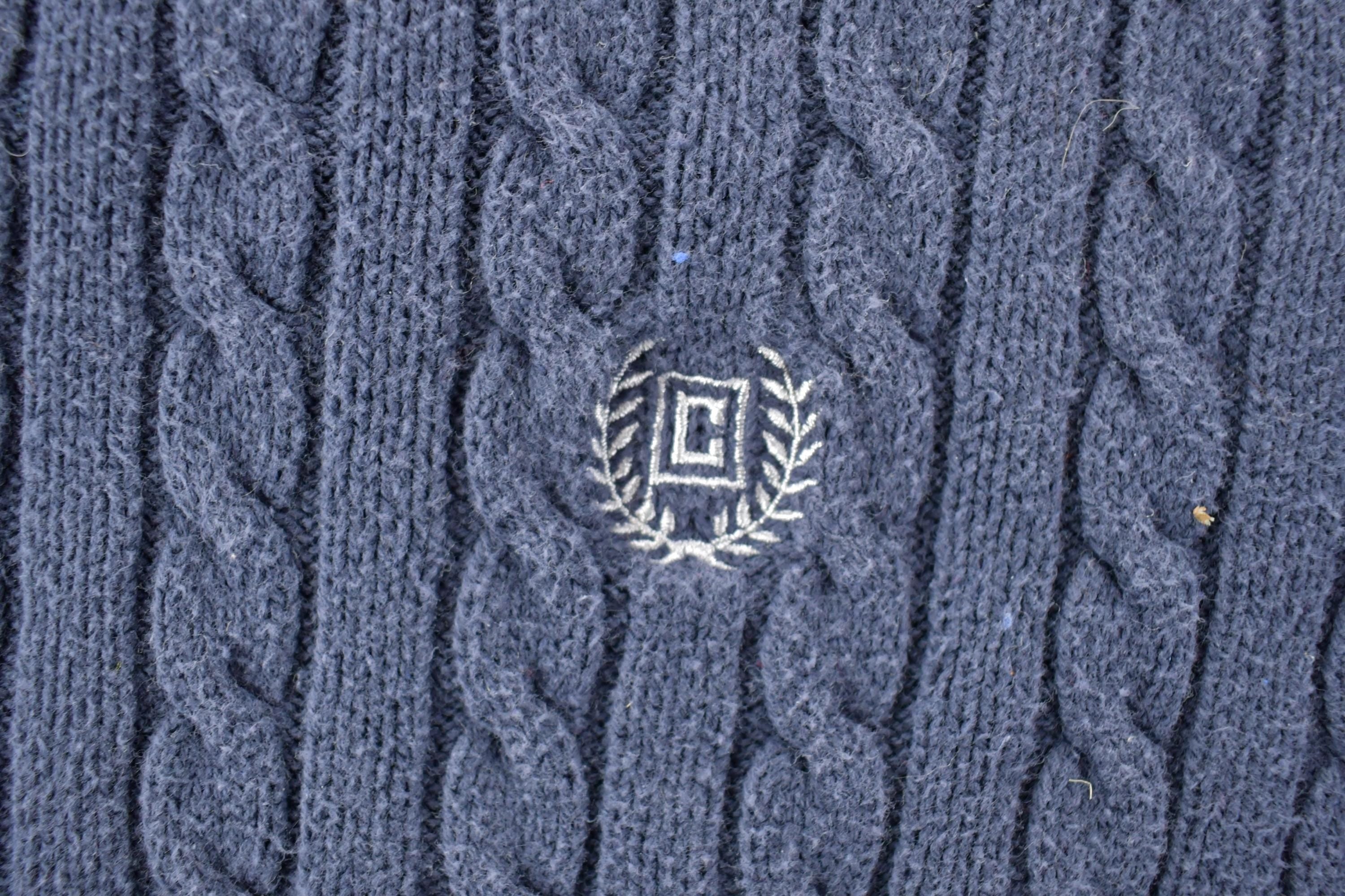 Vintage 1990s Champs Cable Knit Crewneck Sweater