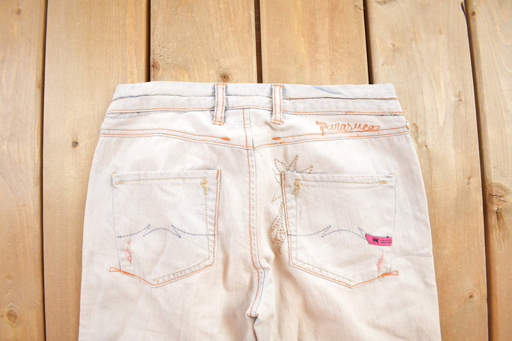 Vintage 1990s Parasuco Deadstock Jeans Size 26x32 / Embroidered / Fashion / Streetwear / Vintage Pants / Y2k Parasuco