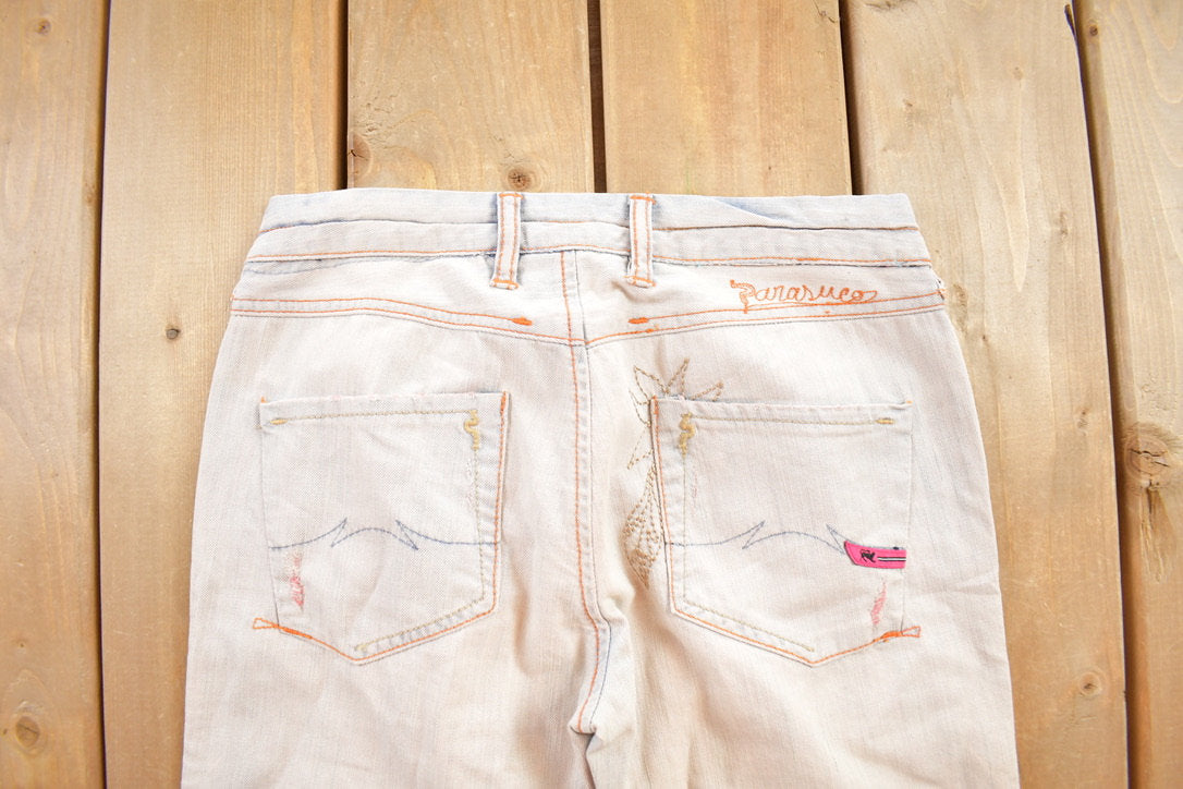 Vintage 1990s Parasuco Deadstock Jeans Size 26x32 / Embroidered / Fashion / Streetwear / Vintage Pants / Y2k Parasuco