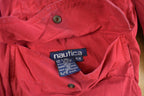 Vintage 1990s Nautica Navigation Reversible Fleece Jacket Men's Medium/ Embroidered Logo / Athletic Winter Sailing / Streetwear