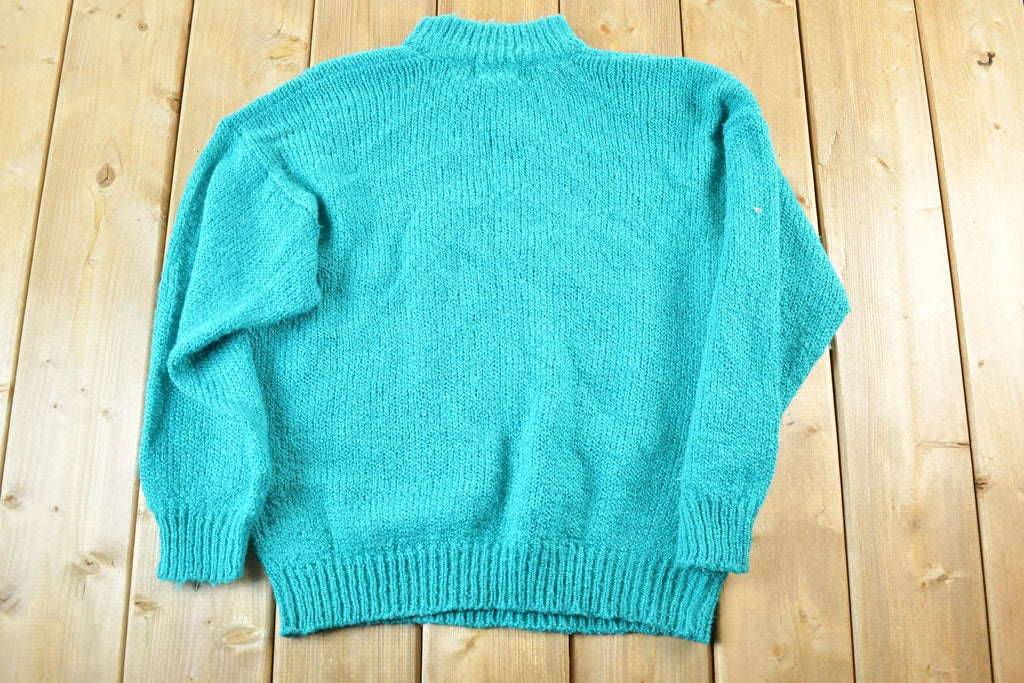 Vintage 1980s Bristol Court Cable Knit Crewneck Sweater Mens L