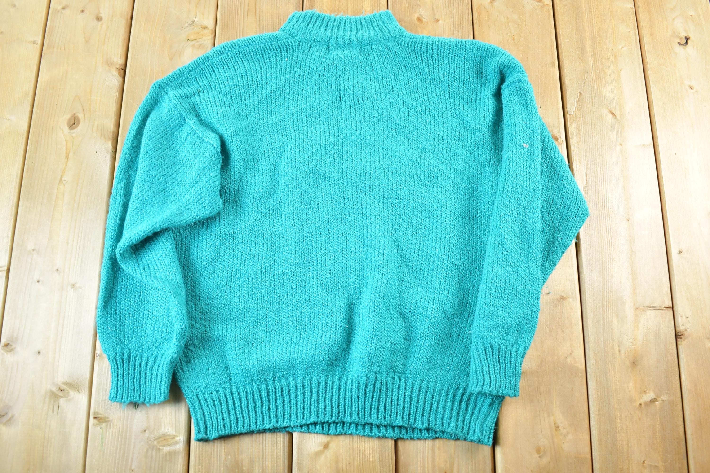 Vintage 1980s Bristol Court Cable Knit Crewneck Sweater Mens L