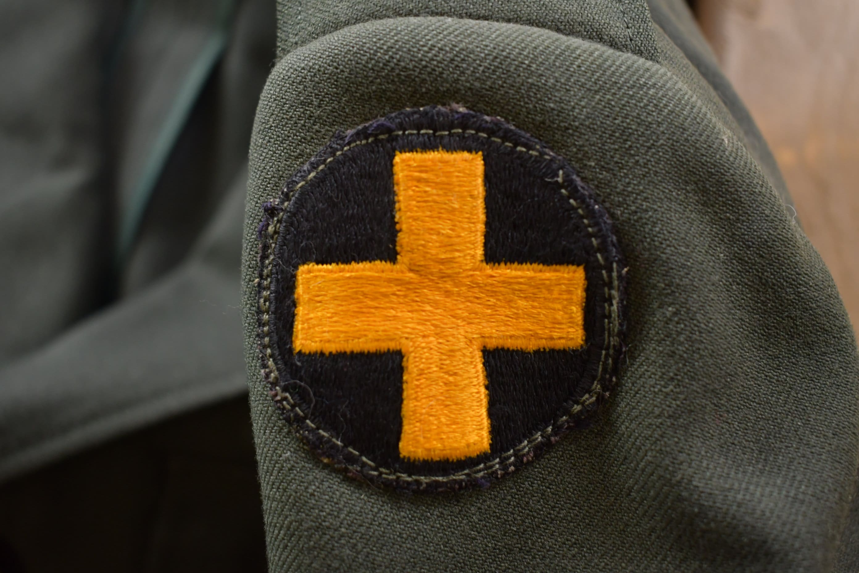 Vintage 1980s Military Medic Formal Blazer