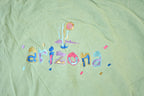 Vintage 1990s Arizona Cactus Cartoon Embroidered Letters Souvenir T-Shirt Mens M