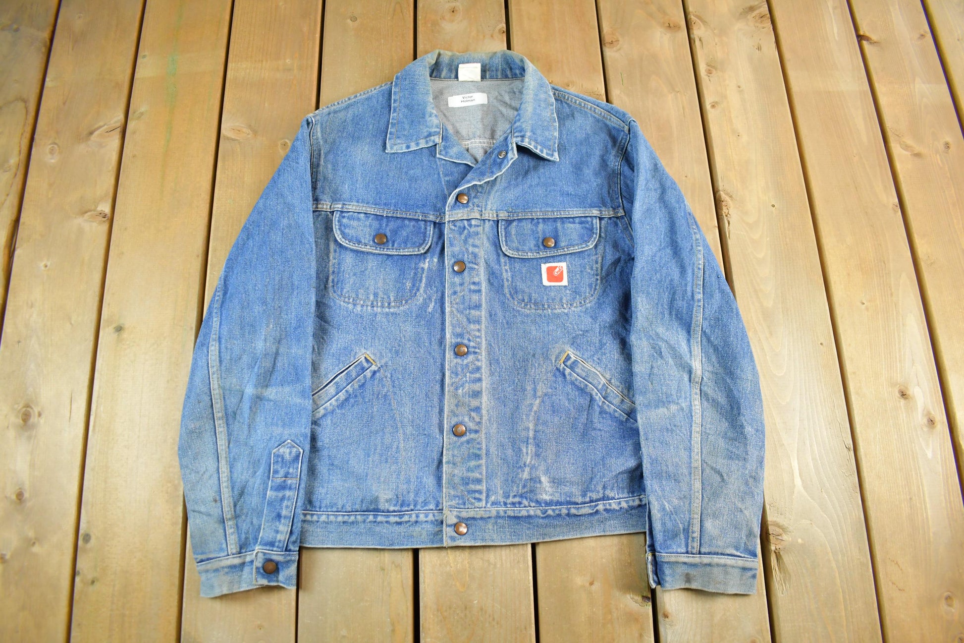 Vintage 80s GWG Denim Trucker Jacket - Faded Blue Workwear