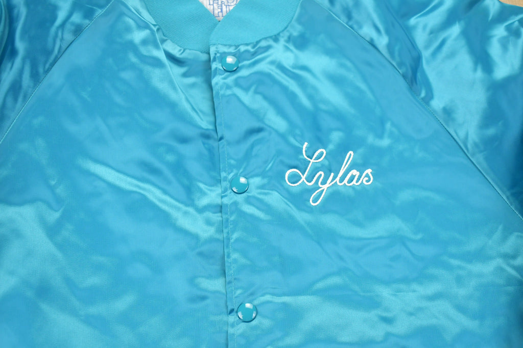 Vintage 1990s Lindy's Lingerie Satin Bomber Jacket
