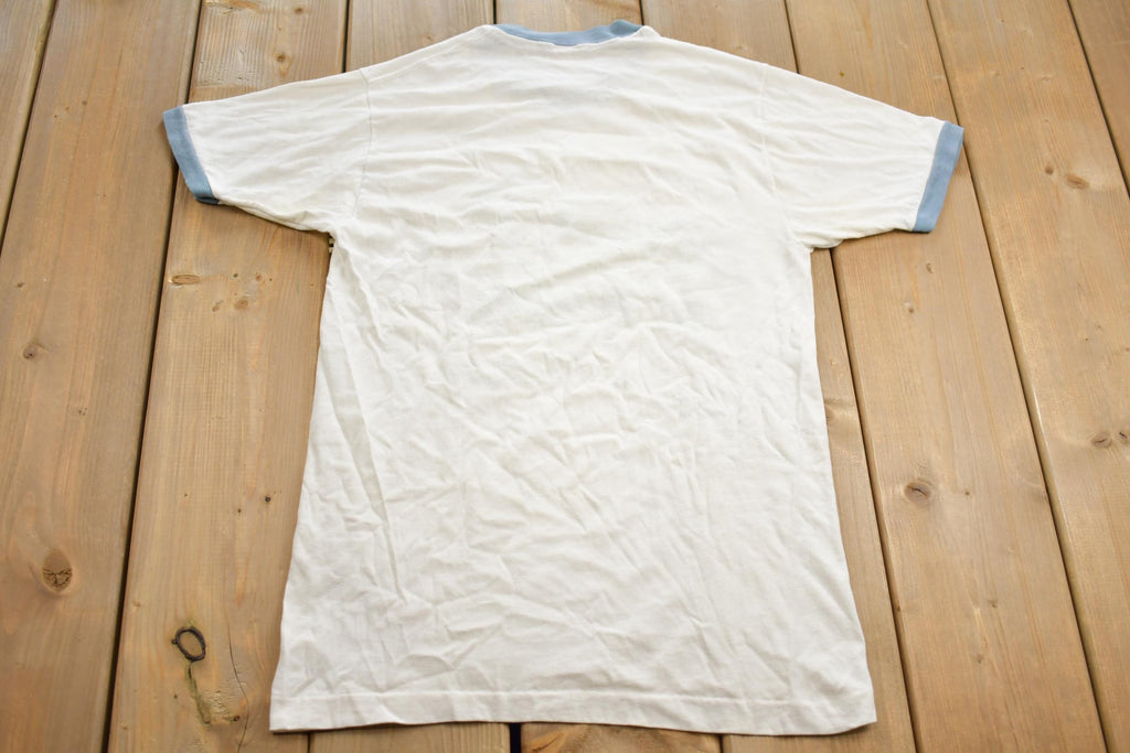 Vintage 1980s "I Got It At Flanigan's" Brother Jims Ft Lauderdale Souvenir Ringer Shirt