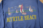 Vintage 1990s Myrtle Beach Double Sided Souvenir Crewneck Sweatshirt Made In USA