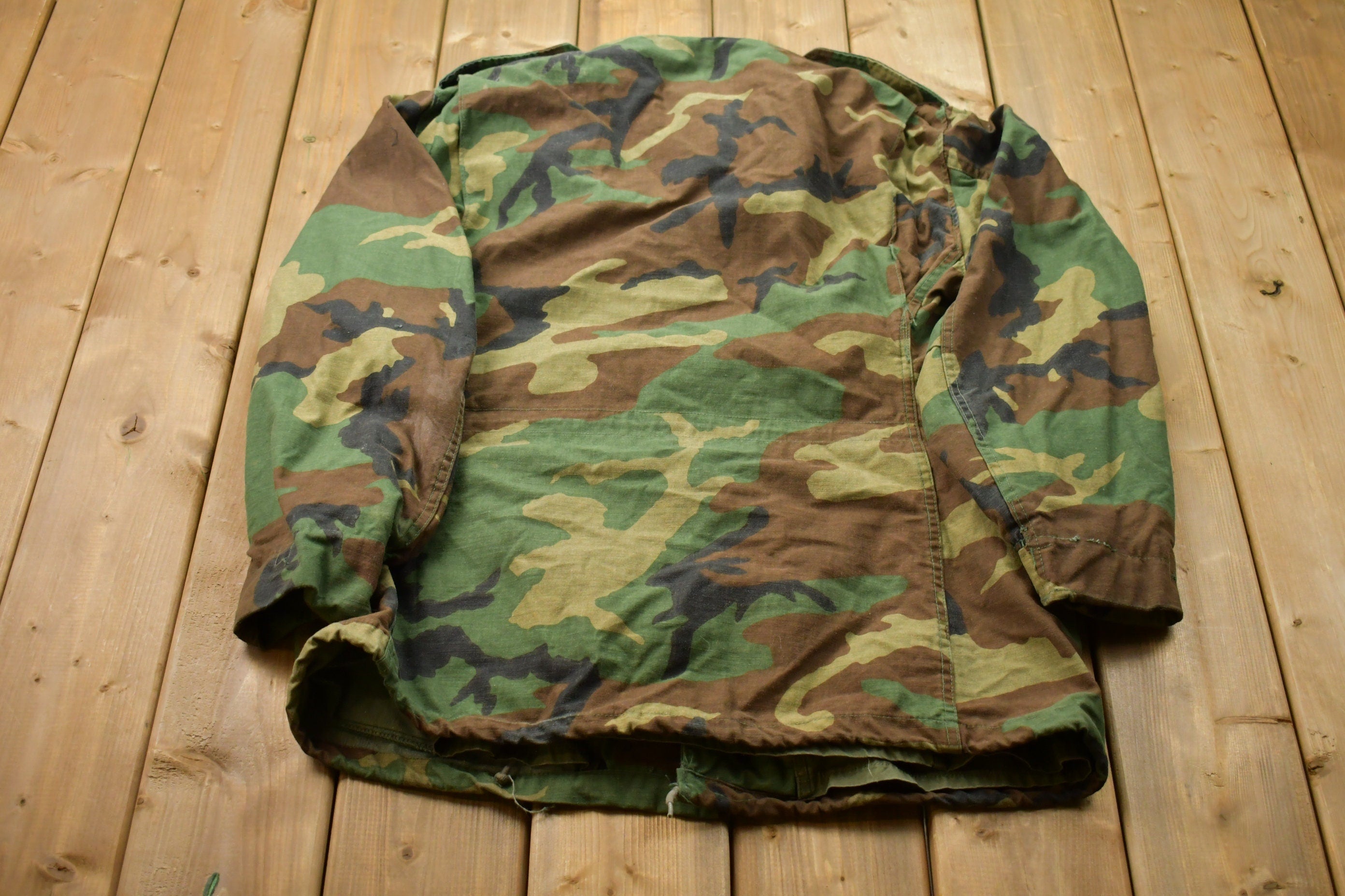 Vintage 1980s Military Camo Jacket