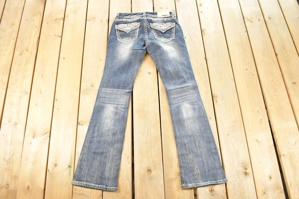 Vintage Deadstock Y2K Grace LA Bedazzled Low Rise Jeans Women's Size 27x31