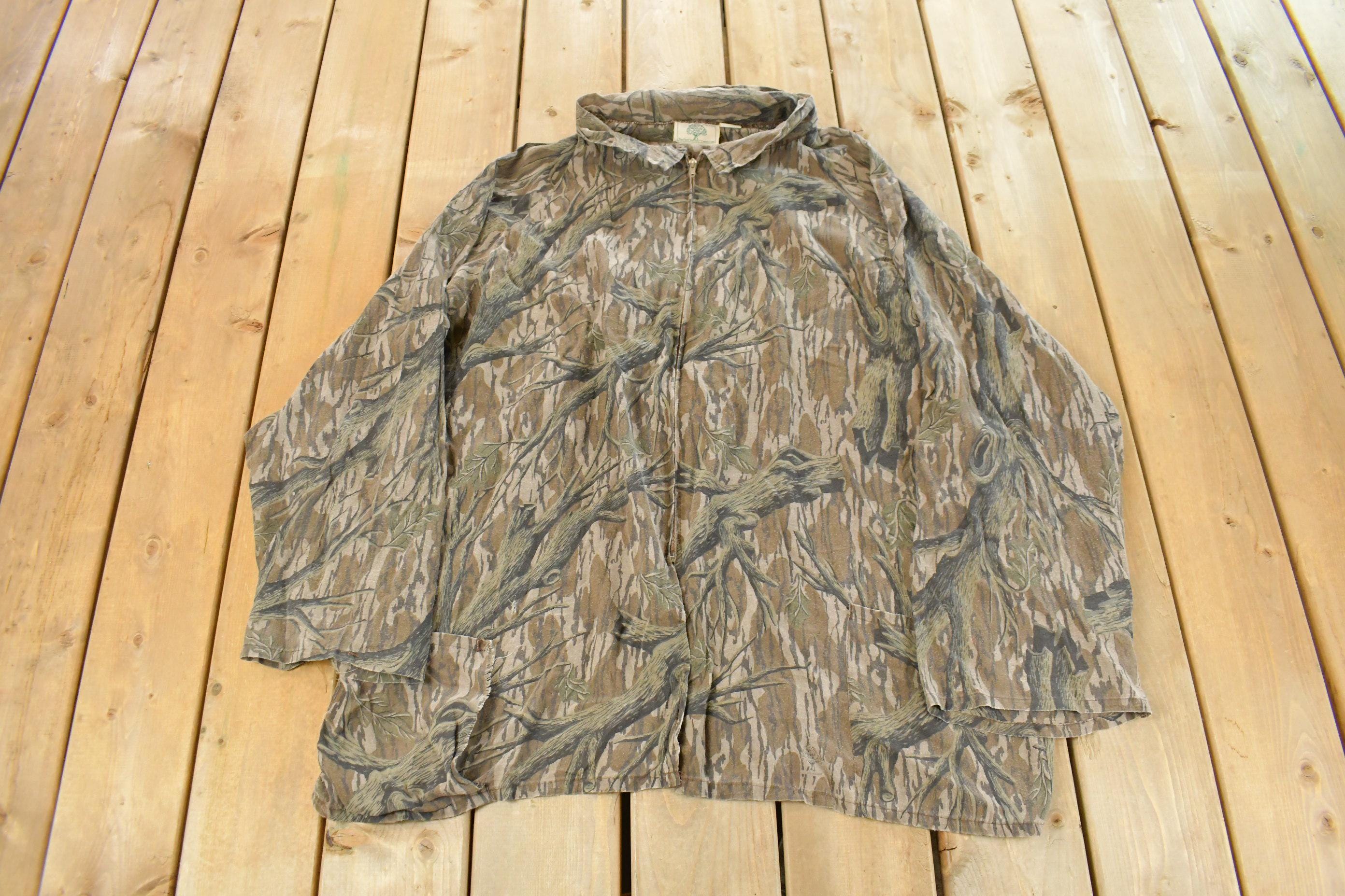 Vintage 1990s Mossy Oak All Over Print Lightweight Tree Camo Jacket Men's 2XL