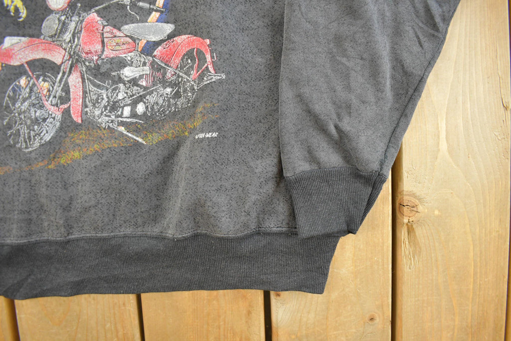 Vintage 1990s Harley Davidson Crewneck Sweatshirt Men's XL / 90s Crewneck / Biker Motorcycles / Vintage Harley / Sun Faded