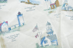 Vintage 1990s Artisans Lighthouse Print Cardigan Sweater Mens L /