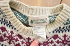 Vintage 1990s Northwest Territory Snow Graphic Knitted Sweater