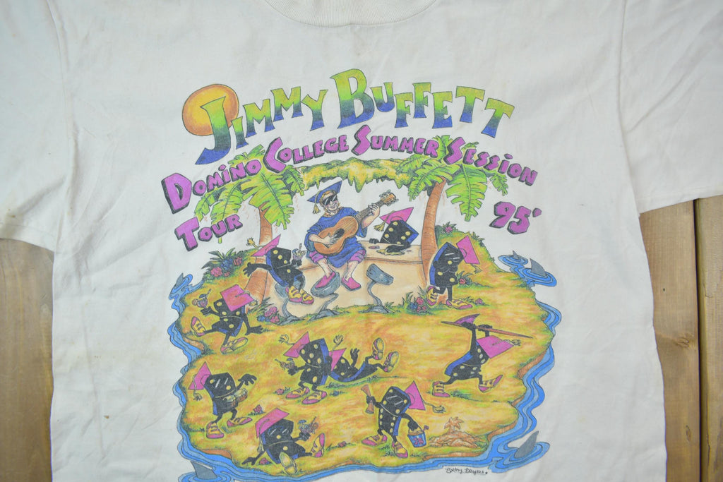 Vintage 1995 Jimmy Buffett Domino College Summer Session Graphic T Shirt