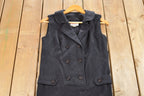 Vintage 1970s Sleeveless Shirt Dress