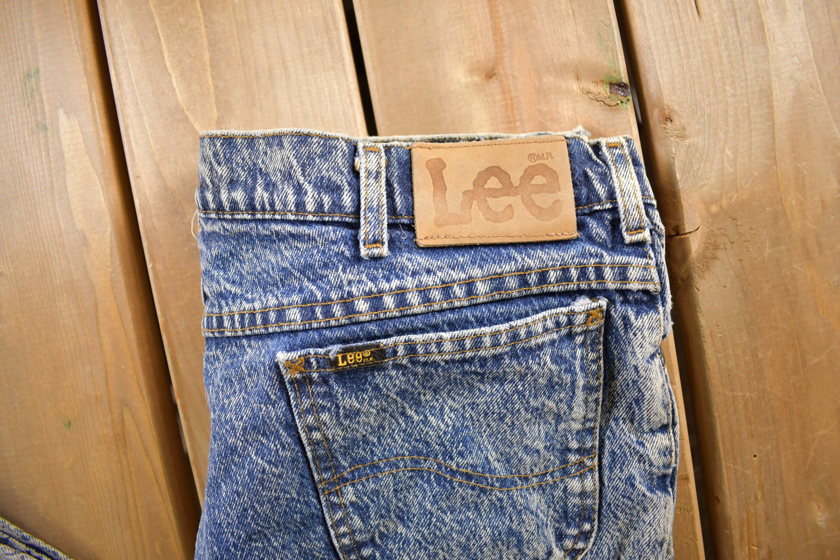 Vintage 1990s Lee Acid Wash Denim Jeans Size 36 x 27