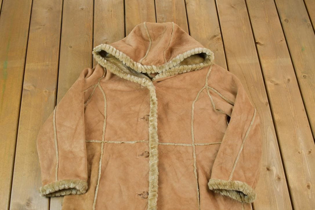 Vintage 1980s Anne Klein Authentic Shearling Parka Jacket