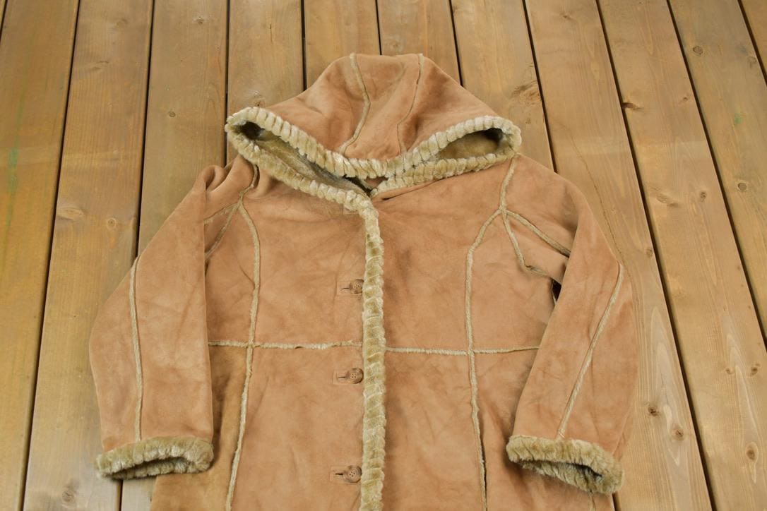 Vintage 1980s Anne Klein Authentic Shearling Parka Jacket