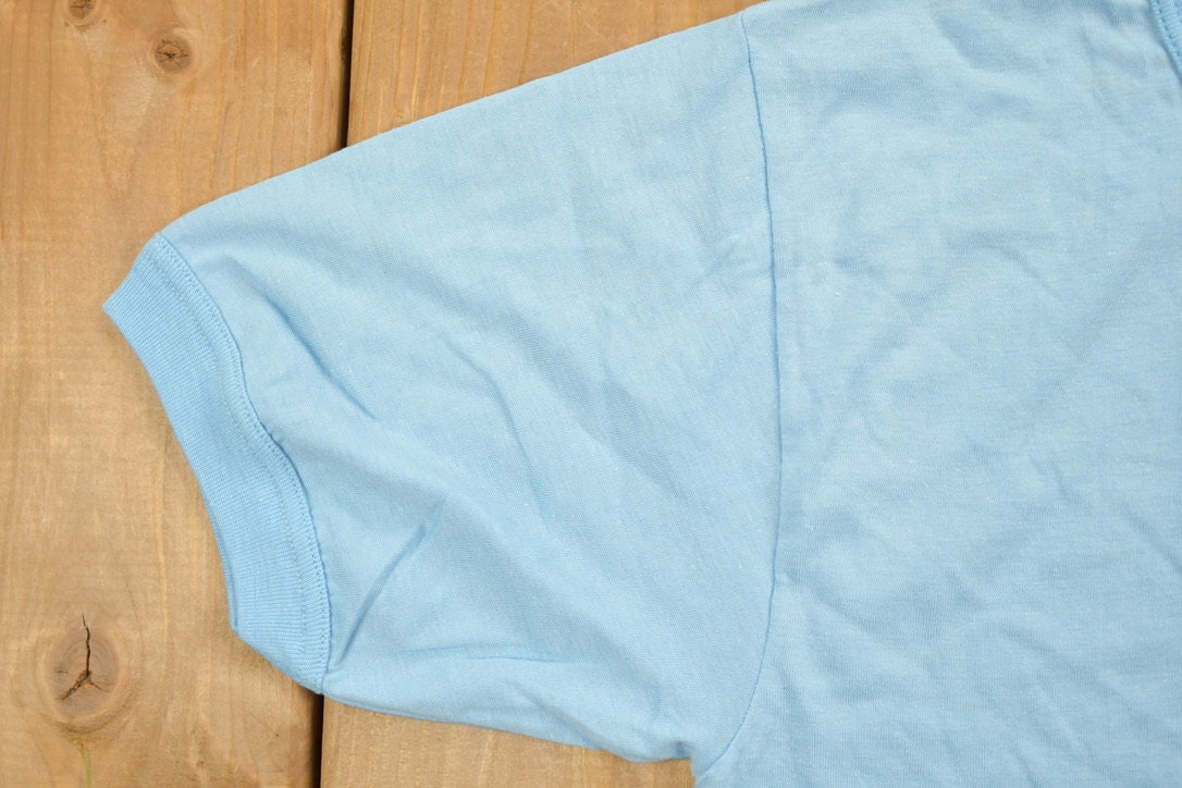 Vintage 1980s Blue Blank T Shirt
