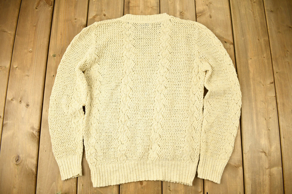 Vintage 1980s British Vogue Knitted V-Neck Sweater