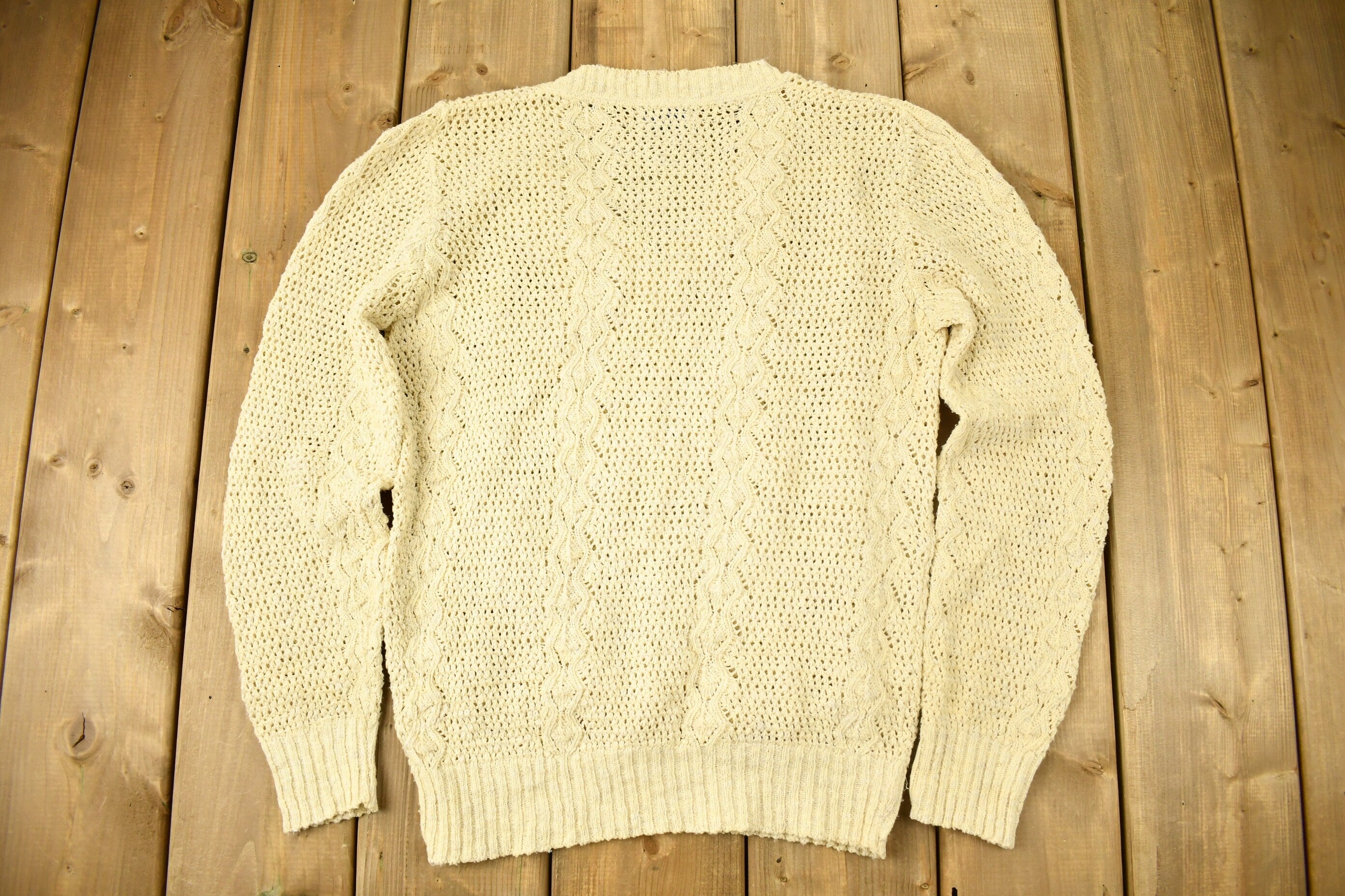 Vintage 1980s British Vogue Knitted V-Neck Sweater