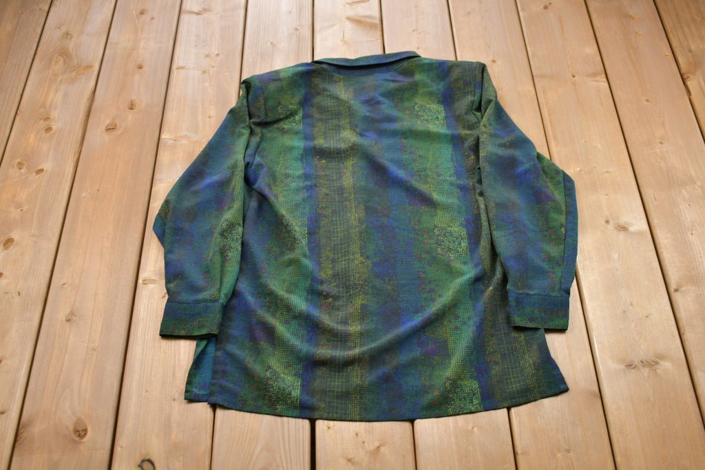Vintage 1990s Beverly Rose USA Abstract Long Sleeve Shirt