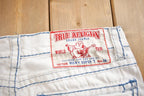 Vintage 2000s True Religion Embroidered White Denim Pants Size 38x30