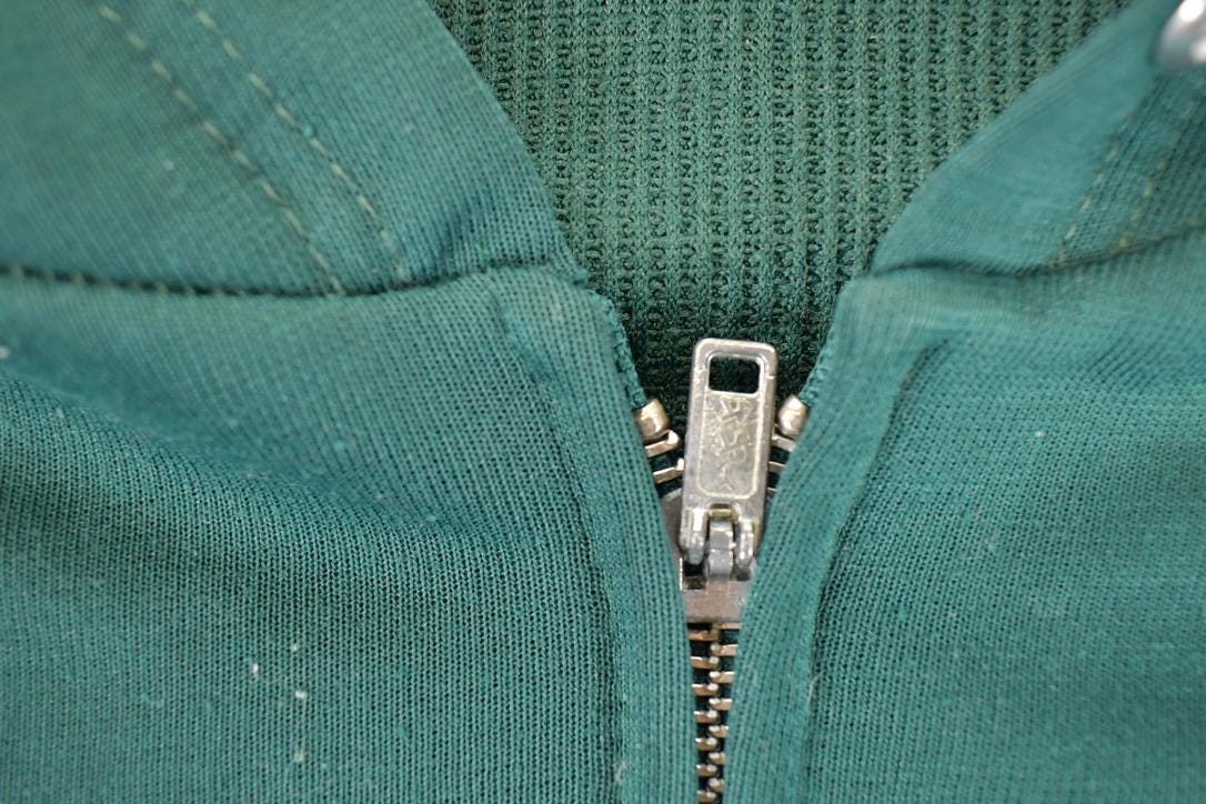 Vintage 1980s Thermal Zip Up Hoodie Sweatshirt Men's L