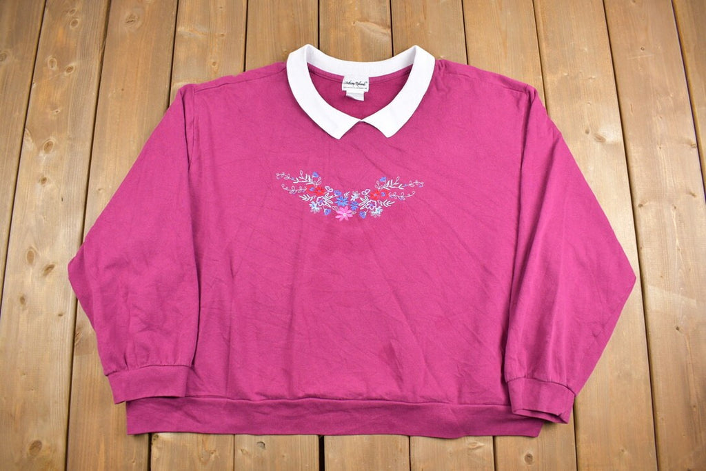 Vintage 1990s Floral Crewneck Sweatshirt