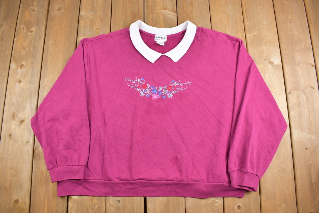 Vintage 1990s Floral Crewneck Sweatshirt