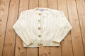 Vintage Knitted Cardigan Sweater with Beautiful Buttons