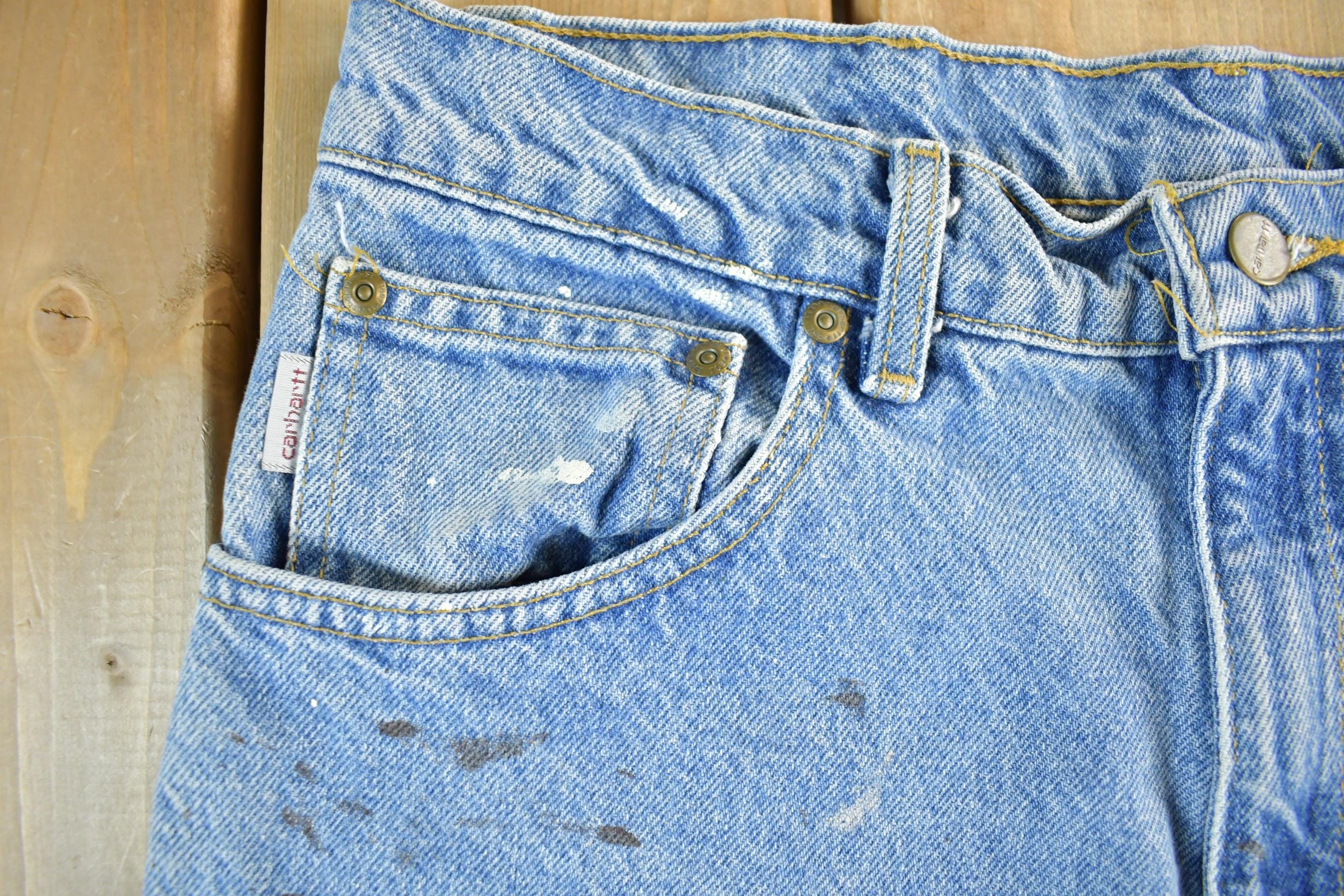 Vintage 1990s Carhartt Distressed Denim Shorts Men's 31