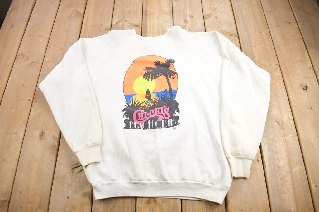 Vintage 1988 CHI-CHIS Beach Club Crewneck Sweatshirt