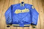 Vintage 1990s Milwaukee Brewers MLB Starter Diamond Collection Satin Bomber Jacket