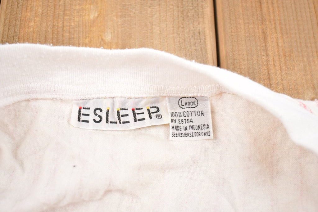 Vintage 1990s Esleep Pinstripe Button Up Pyjama Shirt