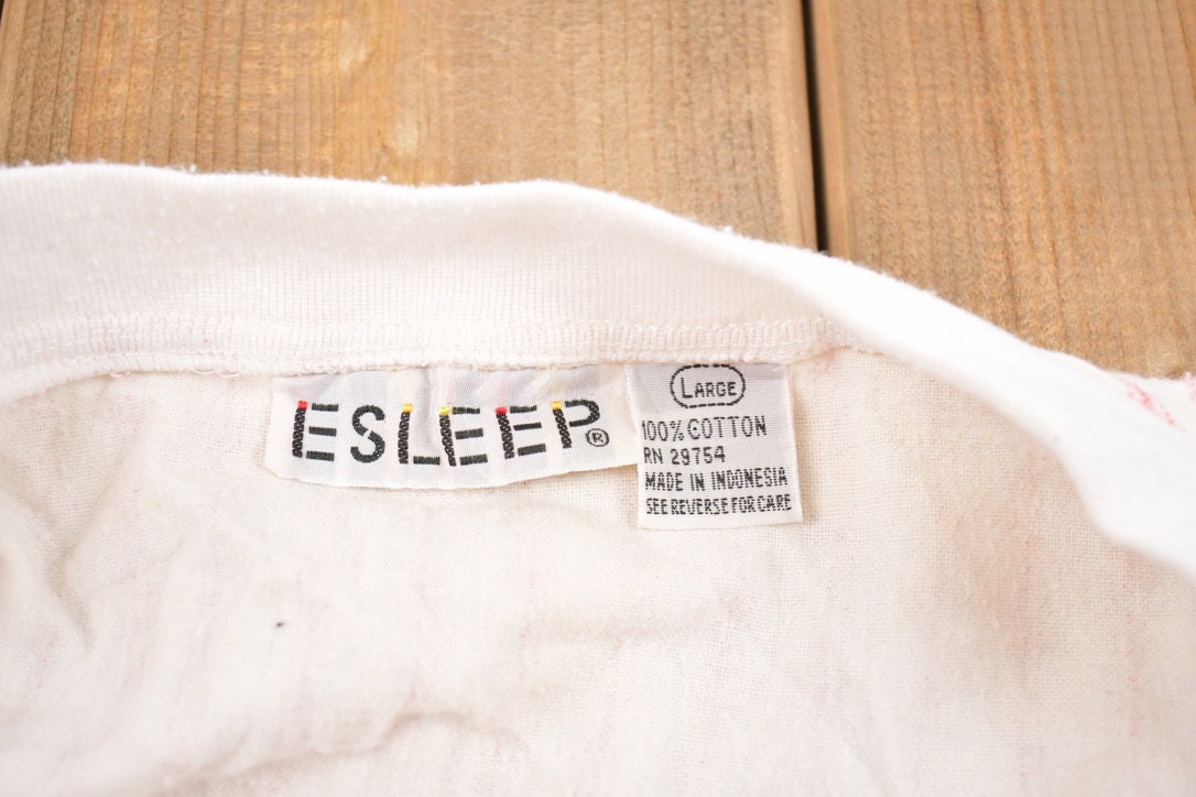 Vintage 1990s Esleep Pinstripe Button Up Pyjama Shirt
